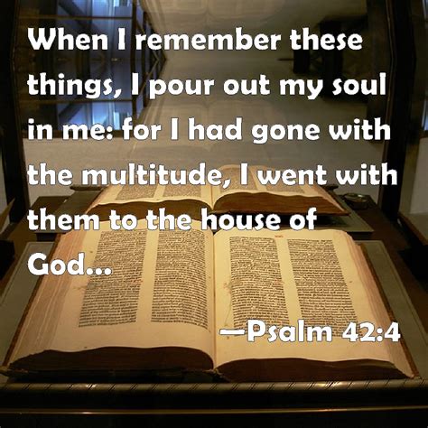 Psalm When I Remember These Things I Pour Out My Soul In Me For