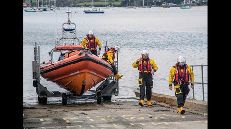 Falmouth Rnli Volunteers Assist A Lady And Her Dog To Safety Rnli