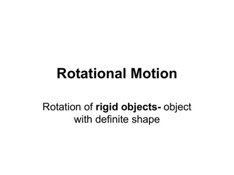 Rotational Motion