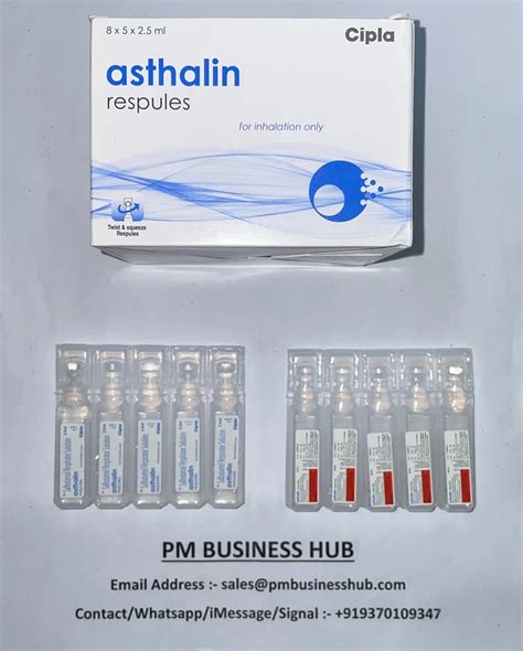 Asthalin Respules Salbutamol Respules 8X5X2 5ml At Rs 360 Pack In