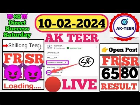 10 02 2024 Ak Teer Shillong Bumper 80 Success Teer Counter Live