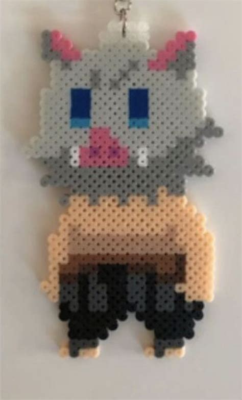 Inosuke Hashibira Fuse Bead Design Perler Crafts Diy Perler Bead