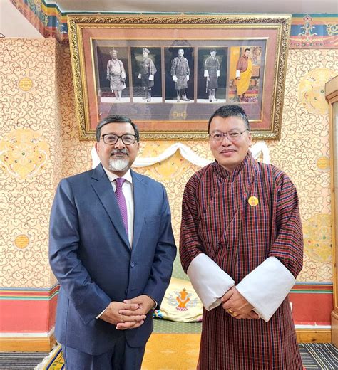 India In Bhutan On Twitter Amb Sudhakardalela Met With Lyonpo Karma