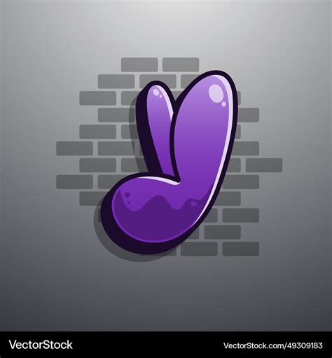 Letter y graffiti alphabet bubble Royalty Free Vector Image