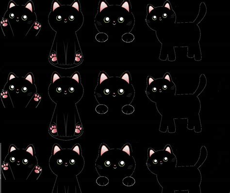 Cute Kawaii Black Wallpaper