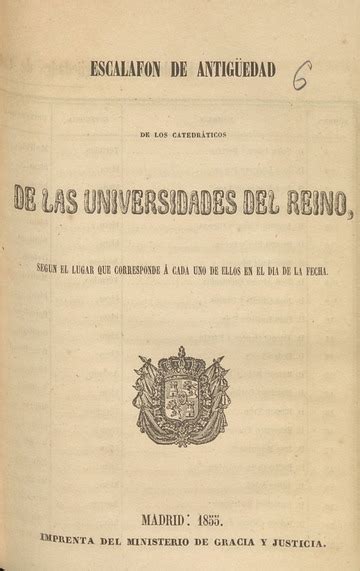 Escalafon De Antig Edad De Los Catedr Ticos De Las Universidades Del