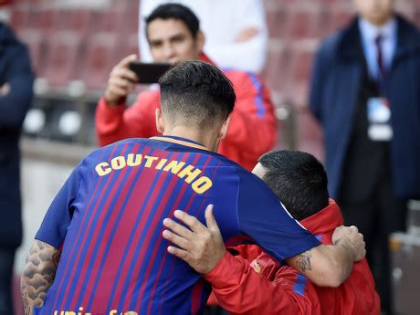 Philippe Coutinho Presentation Camp Nou Stadium Barcelona Spain