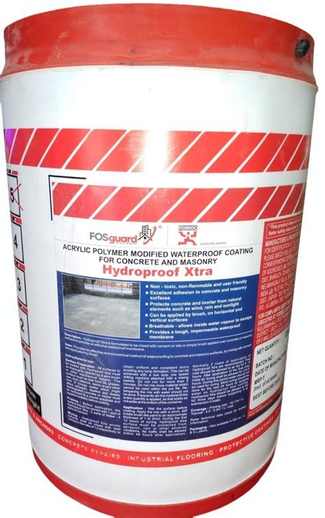 Fosroc Hydroproof Xtra Waterproofing Coating Packaging Size 20 L