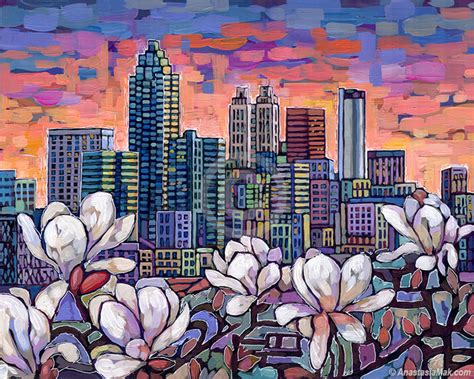 Atlanta Spring Painting By Anastasia Mak