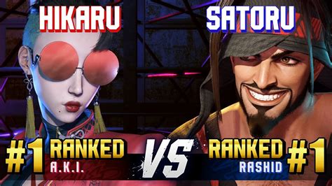 SF6 HIKARU 1 Ranked A K I Vs SATORU 1 Ranked Rashid High Level