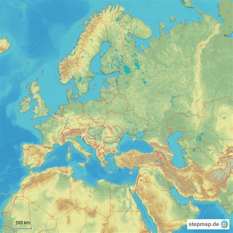 Stepmap Gebirge Europas Landkarte F R Deutschland