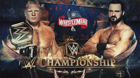 Oficial Brock Lesnar Vs Drew Mcintyre En Wrestlemania