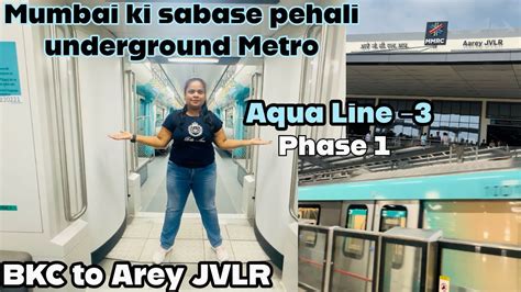 First Underground Mumbai Metro Line 3 Mumbai Metro Aqua Line Full