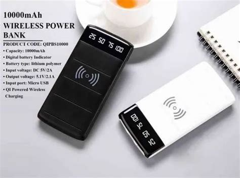 Wireless Power Bank 10000 Mah, Battery Type: Lithium Polymer at ₹ 875 ...