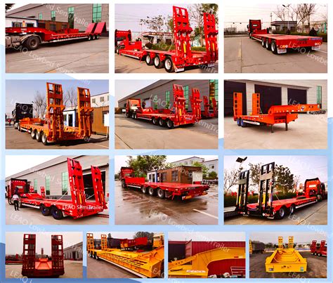 Hydraulic Detachable Lowbed Semi Trailer Gooseneck 3line 6 Axle 4line