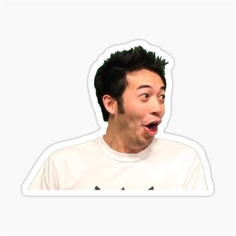 "FUNNY POGGERS FACE MEME POG" Sticker by VexKorvac | Redbubble