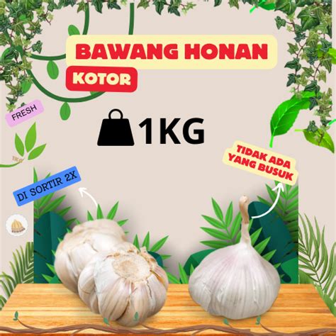 Jual Bawang Putih Banci Honan Kotor 1 Kg Tidak Ada Yang Busuk