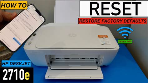 HP Deskjet 2710e Reset To Factory Defaults Reset WiFi Network YouTube