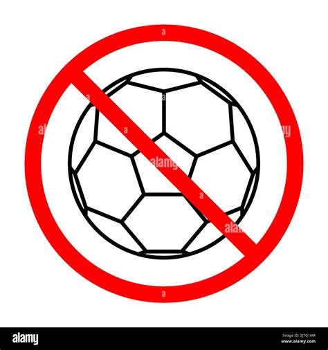 Panneau D Interdiction Du Football Le Ballon De Football Est Interdit