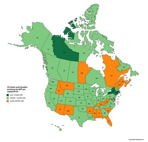 Map Of Us States And Canadian Provinces