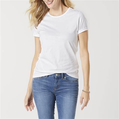 Basic Editions Women's Scoop Neck T-Shirt