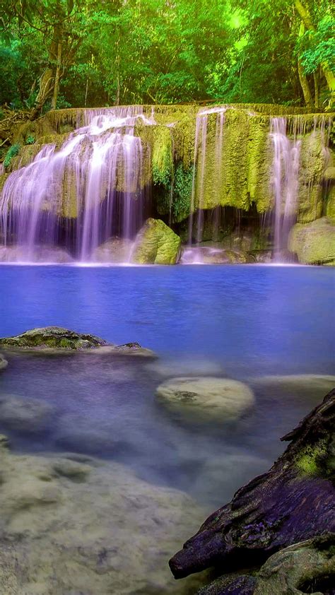 1080P Descarga gratis Cascadas lago naturaleza árboles agua