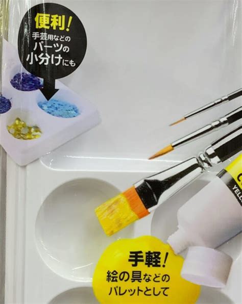 Daiso（ダイソー）探険「使いすてパレット（小）」 およげ100円