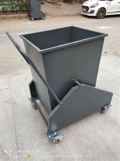 Mild Steel Dust Bin Trolley For Industrial Load Capacity Kg