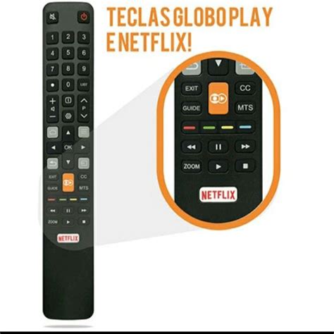 Kit Pacote C 10 Controles Remoto TV Led TCL Smart 4K RC802N Globo