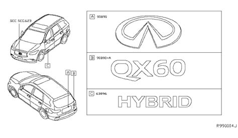 Emblem And Name Label 2015 Infiniti Qx60 Hybrid