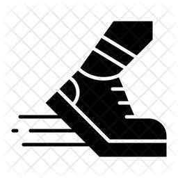 Running Shoe Icon - Download in Glyph Style