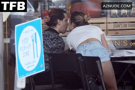 Addison Rae Sexy Seen Showing Off Her Hot Butt In Jeans Shorts With Her Boyfriend At Joans Aznude