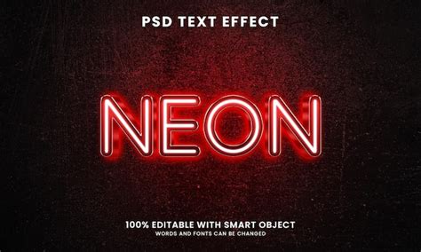 Premium Psd Neon Text Effect Template