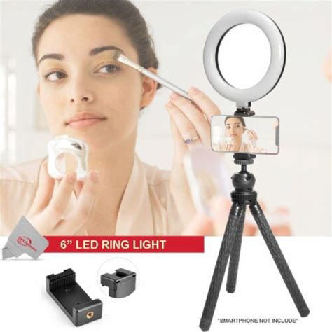 3pcs Vivitar 6 Inches Led Ring Light Dimmable Lamp For Iphone