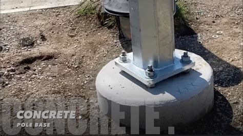 Base De Cemento Para Poste Concrete Pole Base Youtube