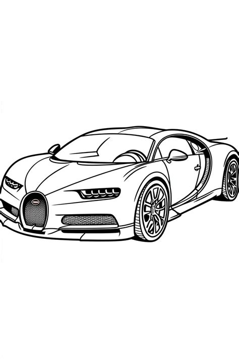 Printable Bugatti Coloring Pages Pdf From Chiron To Veyron