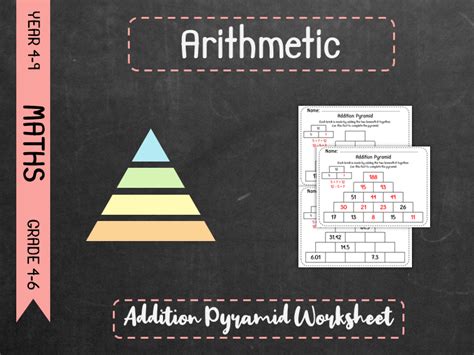 Arithmetic - Addition Pyramid Worksheet | Teaching Resources