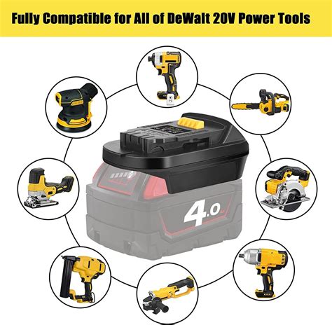 Battery Adapter For Milwaukee V Li Ion Battery Convert To Dewalt V