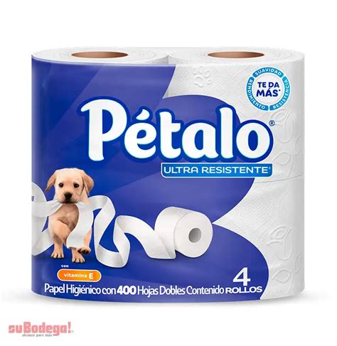 Papel Higiénico Pétalo Ultra Resistente 400 H D 4 Rollos suBodega