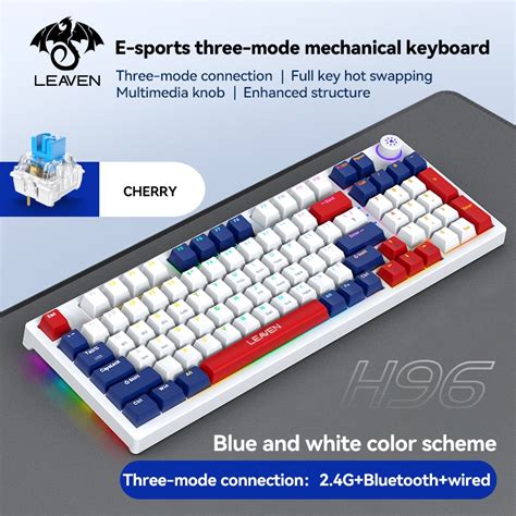 B N Ph M C Bluetooth Kh Ng D Y Leaven H Led Rainbow C Hot Swap Keycap Xuy N Led