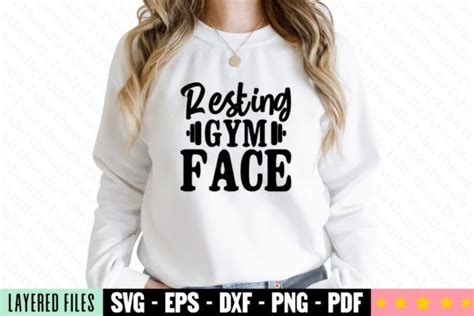 Resting Gym Face Craft SVG Graphic By Tshirt Bundle Creative Fabrica