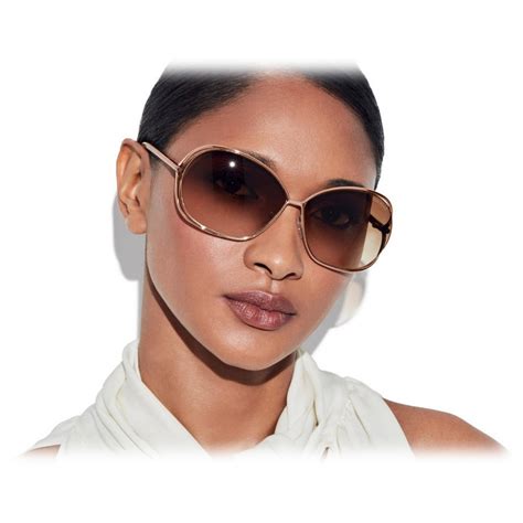 Tom Ford Carla Sunglasses Soft Square Sunglasses Rose Gold Sunglasses Tom Ford Eyewear