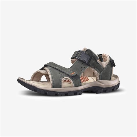 Men's Leather Hiking Sandals NH500