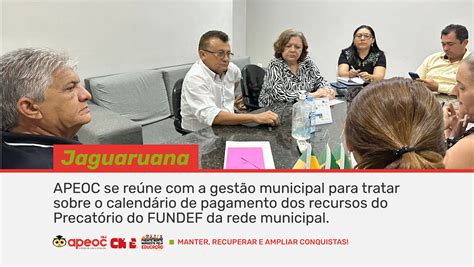 Jaguaruana Apeoc Se Re Ne A Gest O Municipal Para Tratar Sobre O