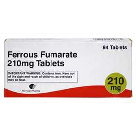 Ferrous Fumarate 210mg Tablets 84 - ExpressChemist.co.uk - Buy Online