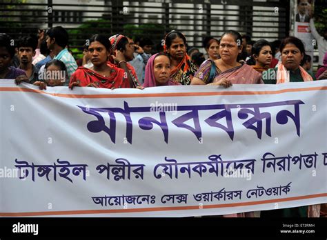 Dhaka Bangladesh 5th September 2014 Sex Workers Gather In Front Of Dhaka Press Club To Call