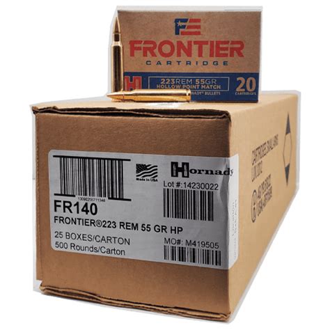 223 Rem Hornady Frontier 55 Grain Hollow Point Match Velocity