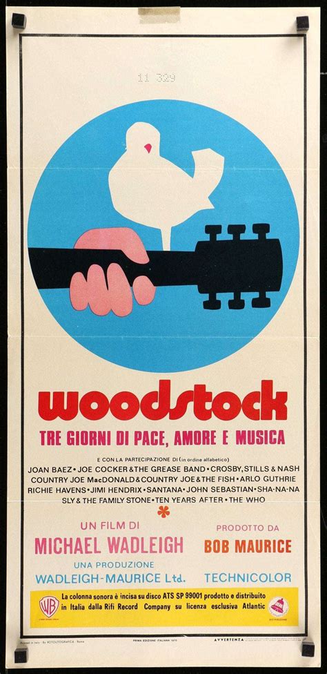 Woodstock (1970) Original Italian Movie Poster - Original Film Art - Original Film Art - Vintage ...