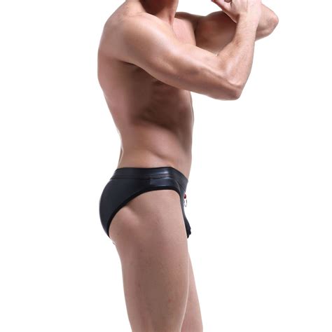 Laniers En Cuir Pu Pour Hommes Jockstrap Bikini G String Boxer Slips