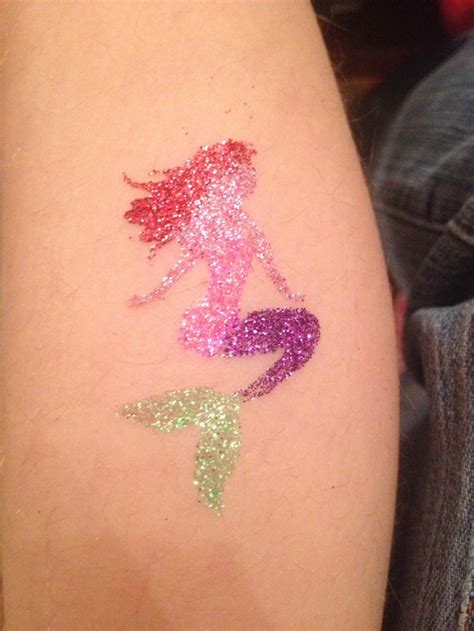 Mermaid Glitter Tattoo Tattoos Mermaid